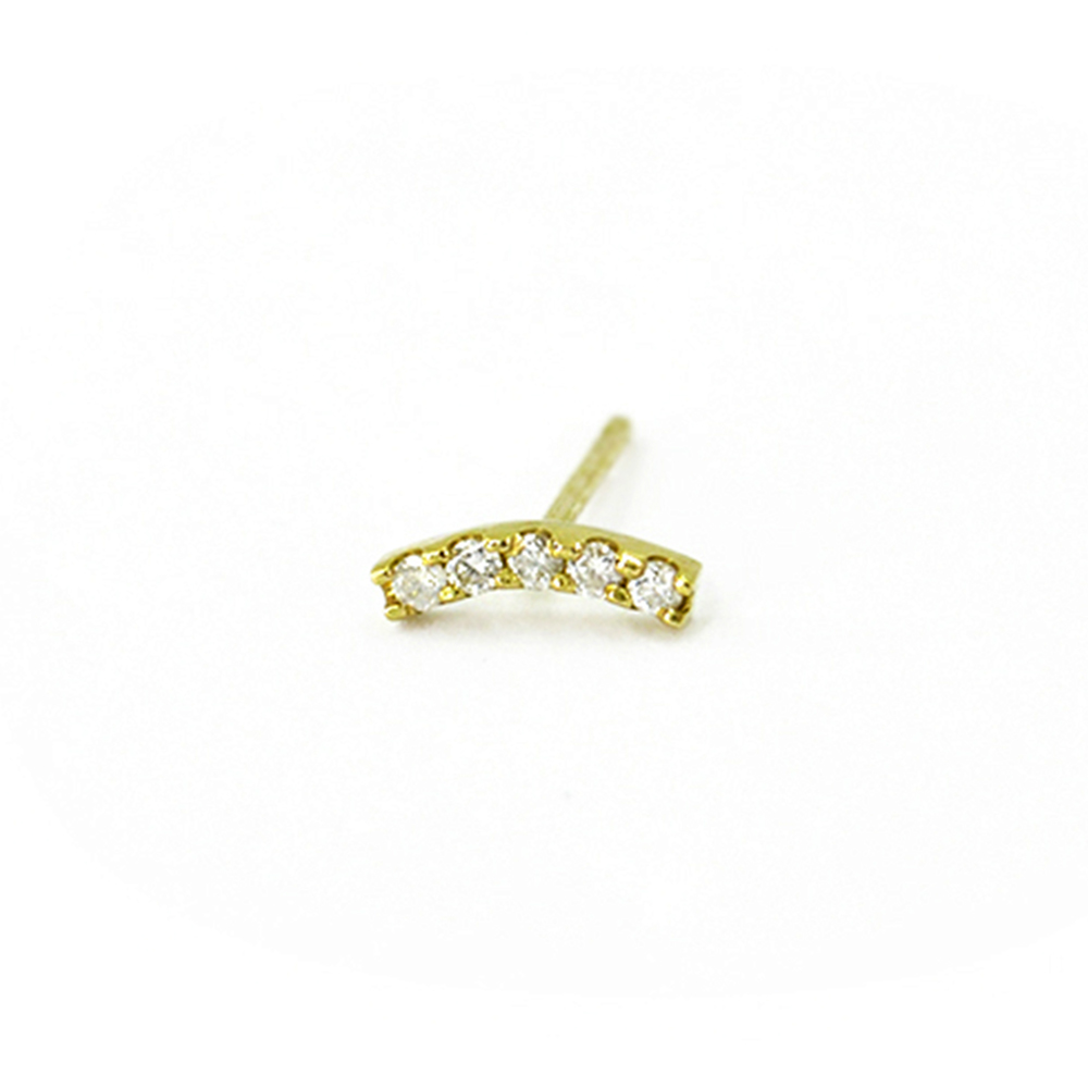 Piercing Vento em Ouro Amarelo 18k com Diamantes