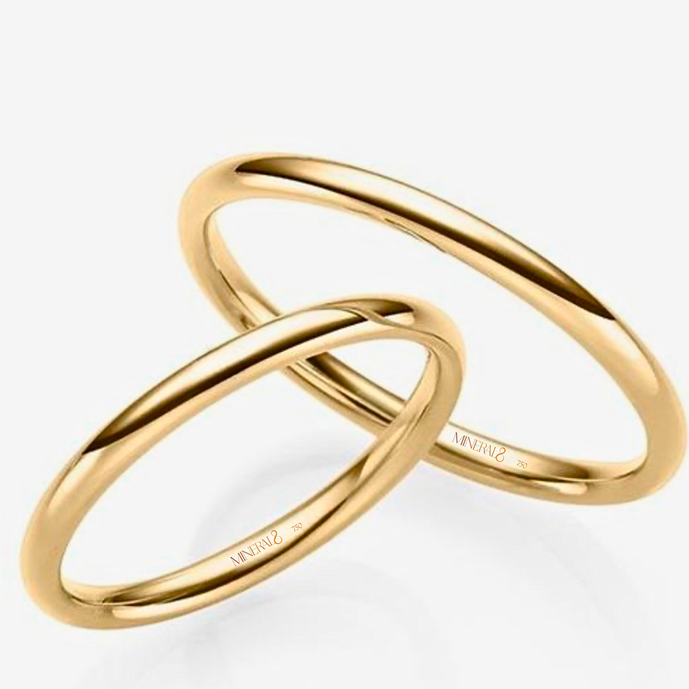 Par de Alianças Bali em Ouro Amarelo 18k