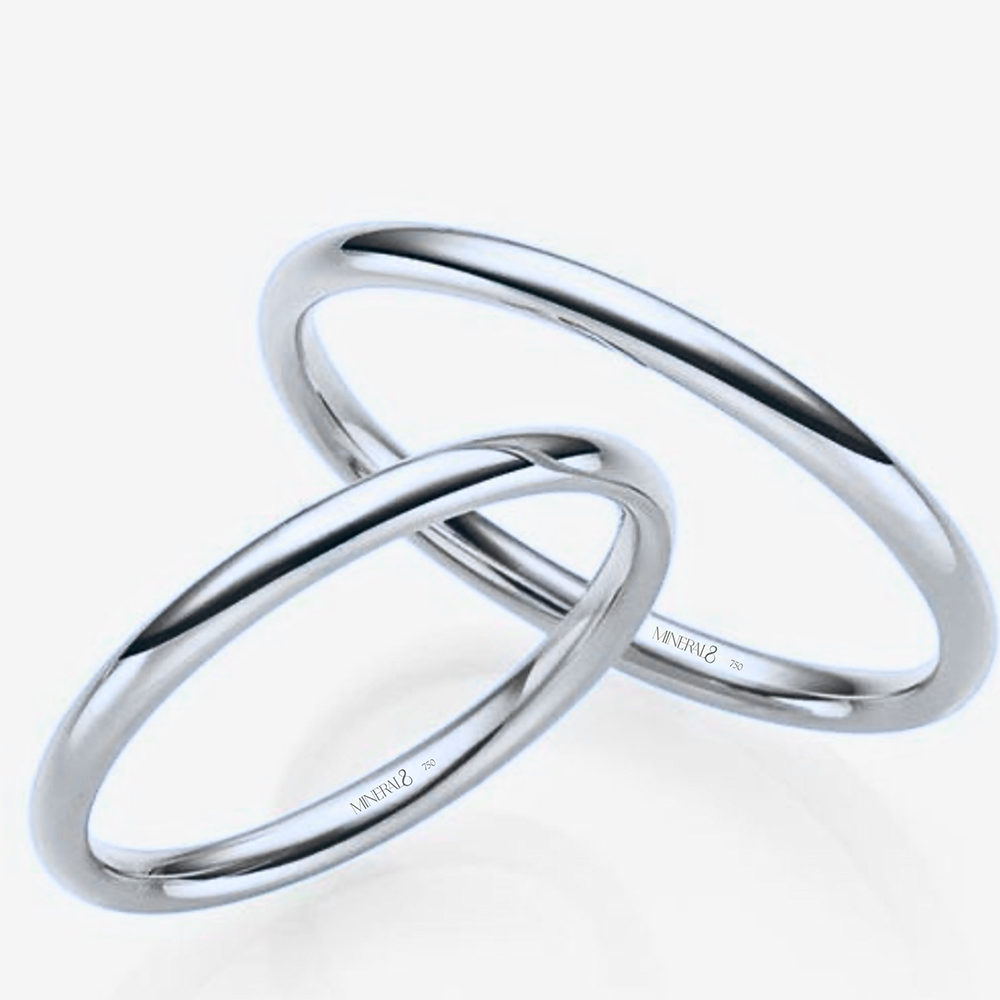 Par de Alianças Bali em Ouro Branco 18k