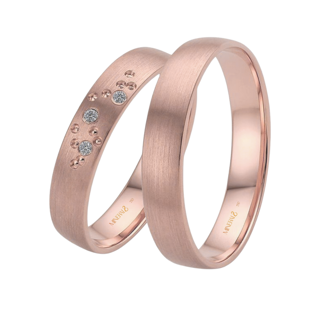 Par de Alianças Noronha em Ouro Rosé 18k
