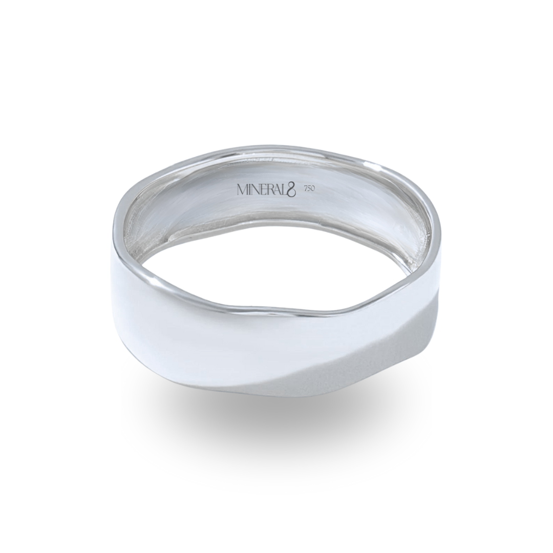 Aliança Malta em Ouro Branco 18k